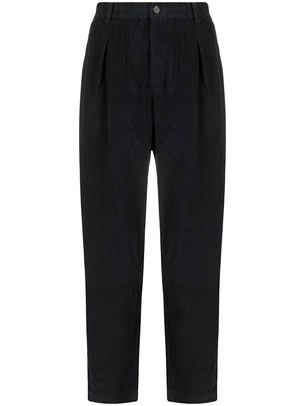 dropped-crotch corduroy trousers - 1