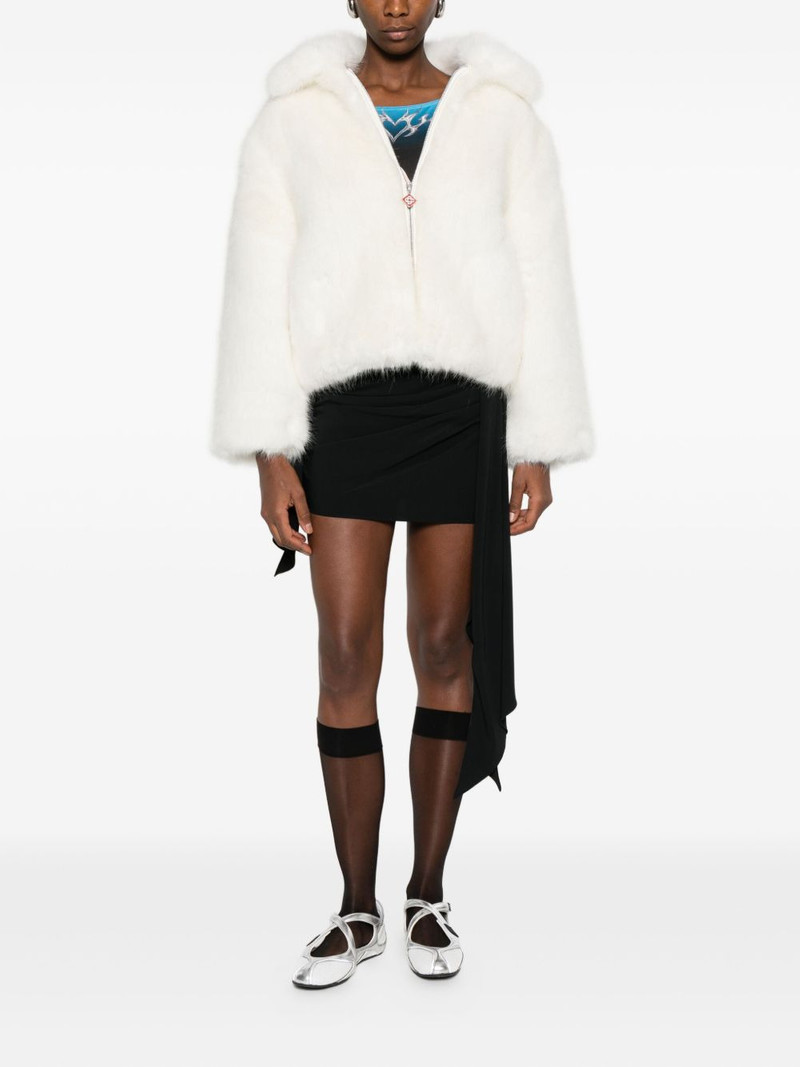 CASABLANCA zip-up faux-fur jacket outlook