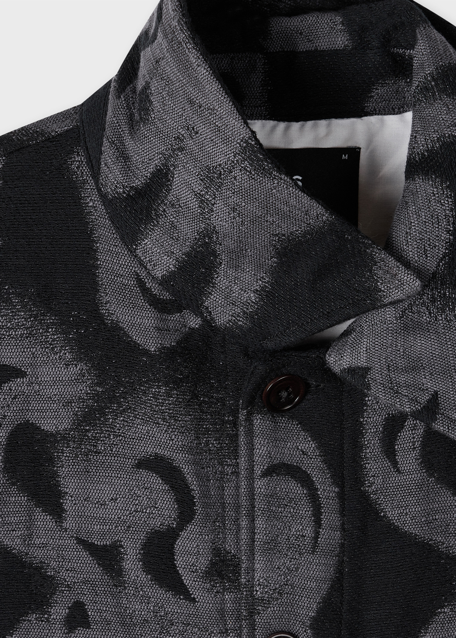 Black 'Waltzer' Jacquard Cotton-Blend Shirt - 2