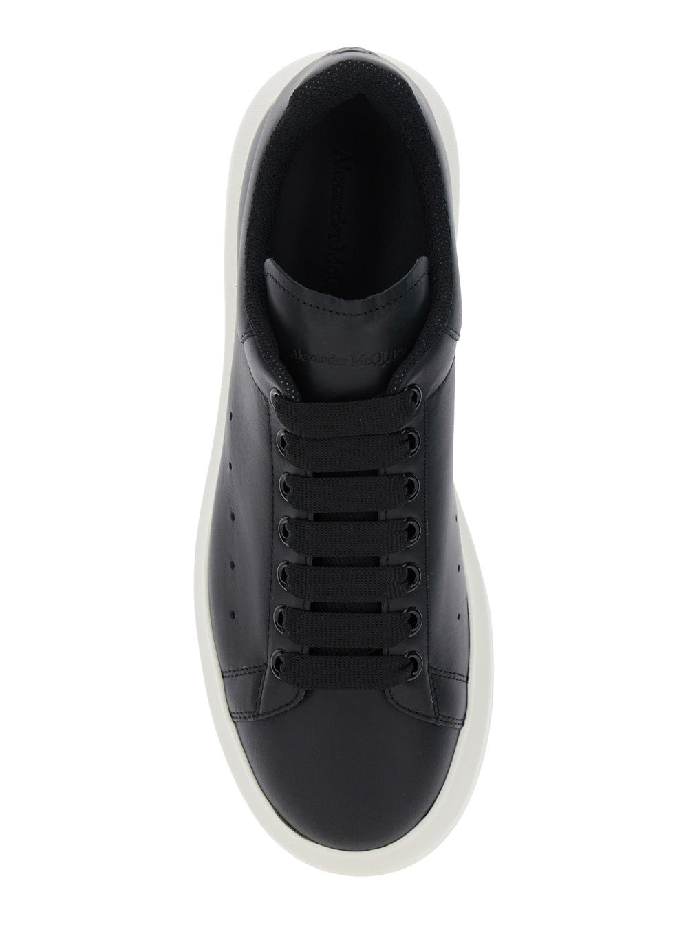 Alexander Mcqueen Men Black Low Top Sneakers With Chunky Sole In Leather Man - 4