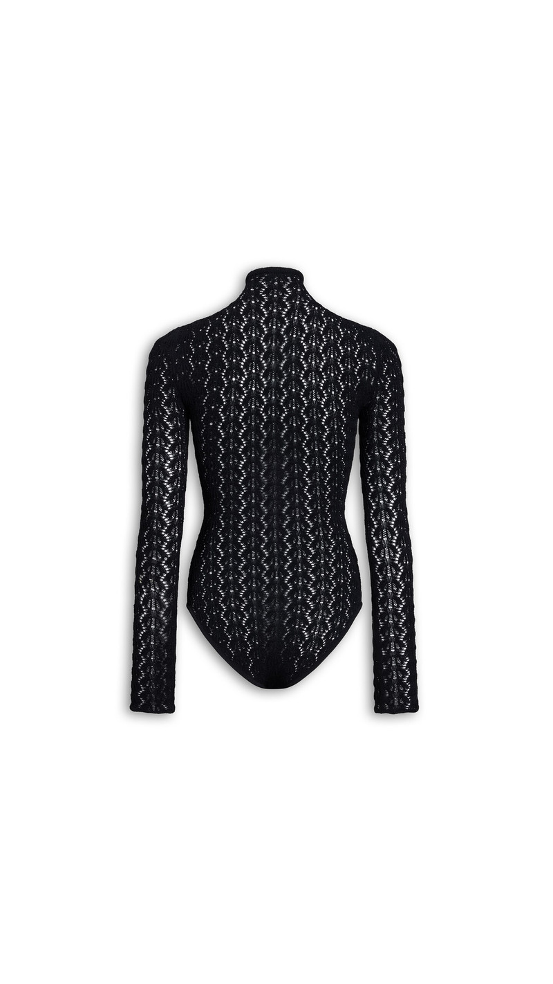 HIGHNECK STRETCH LACE BODYSUIT 5