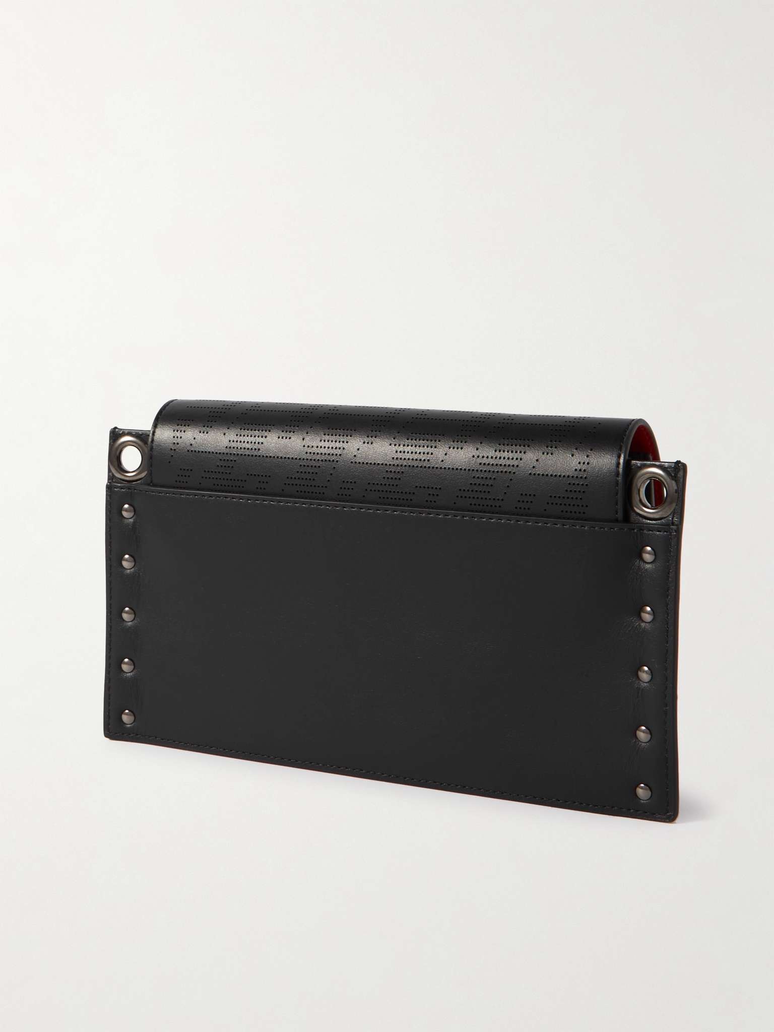 Wallstrap Loubi Logo-Embellished Studded Leather Messenger Bag - 4