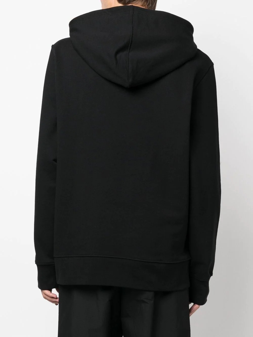 logo-print cotton hoodie - 4