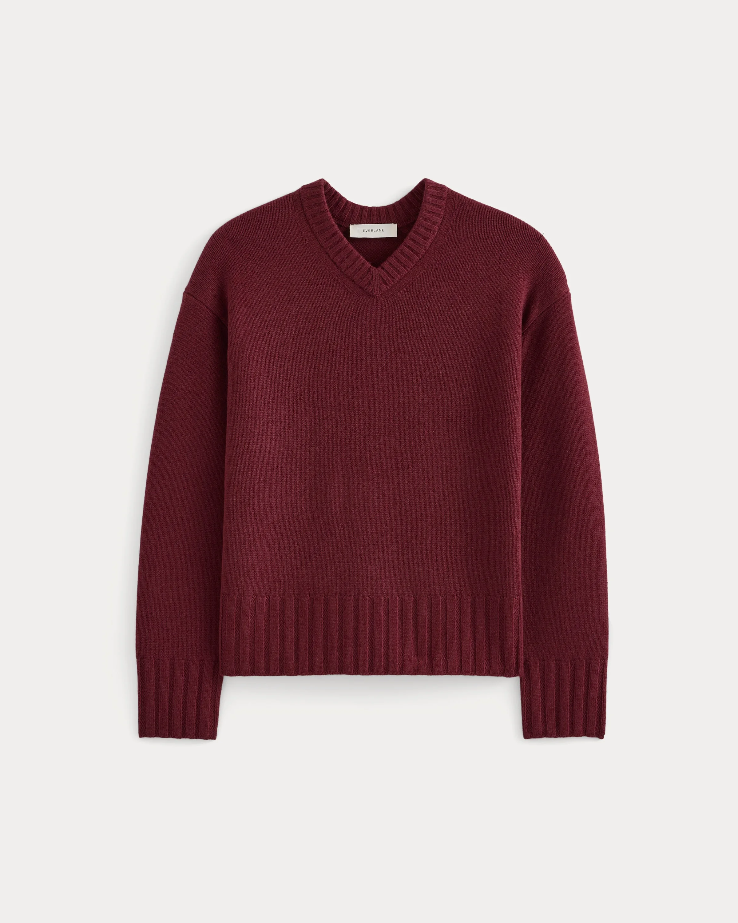 V-NECK SWEATER IN EXTRAFINE LUXE MERINO - 1