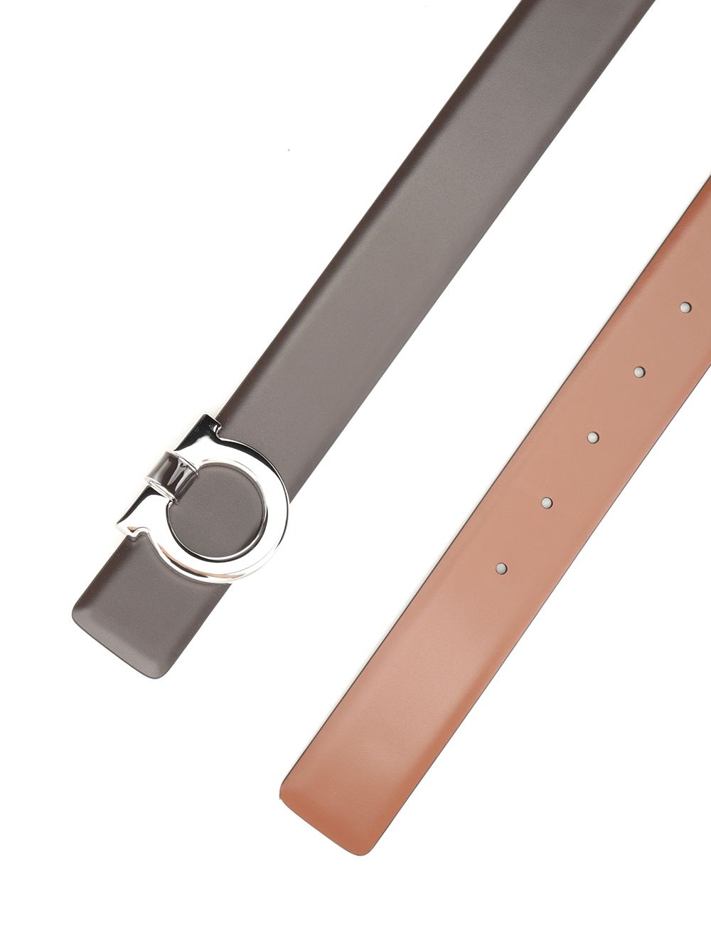 Sized Double Reversible Belt With Gancino Buckle Belts Brown - 2