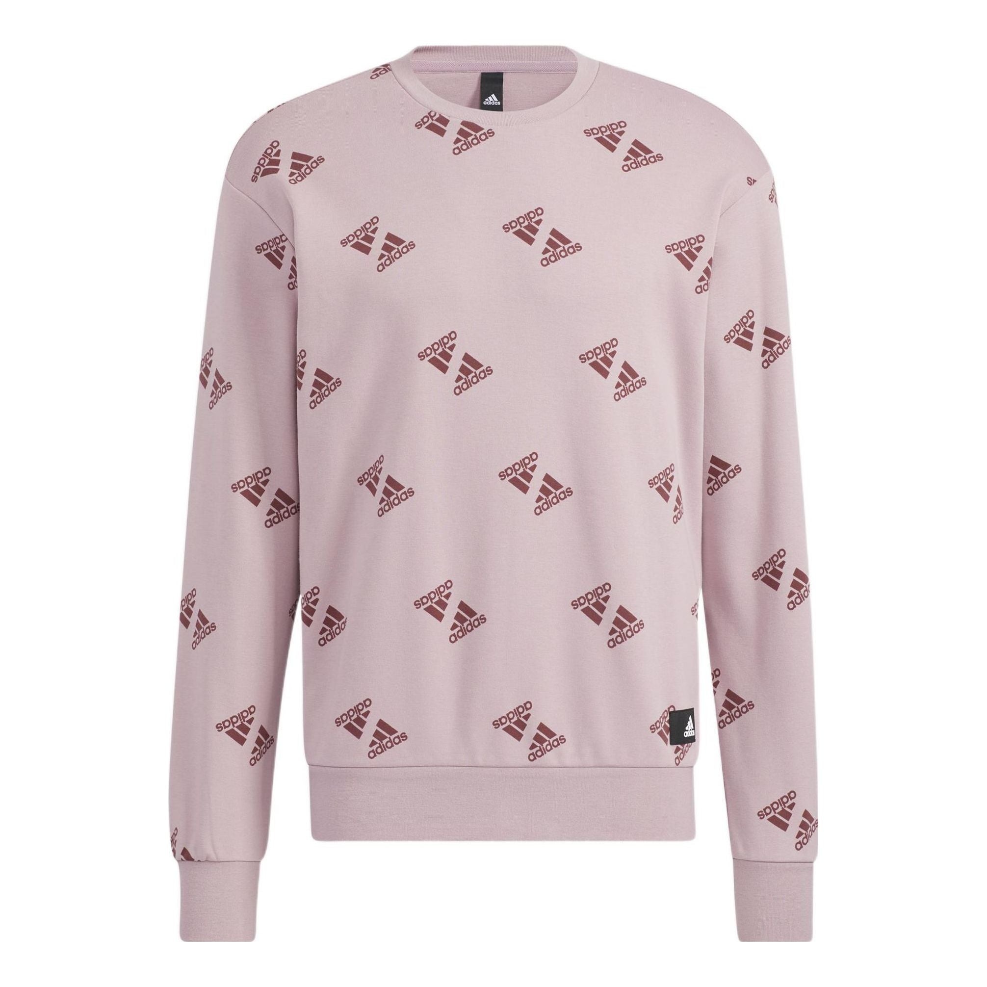 adidas Fi Bp1 Aop Swt Full Print Sports Round Neck Pullover Couple Style Pink HE7449 - 1