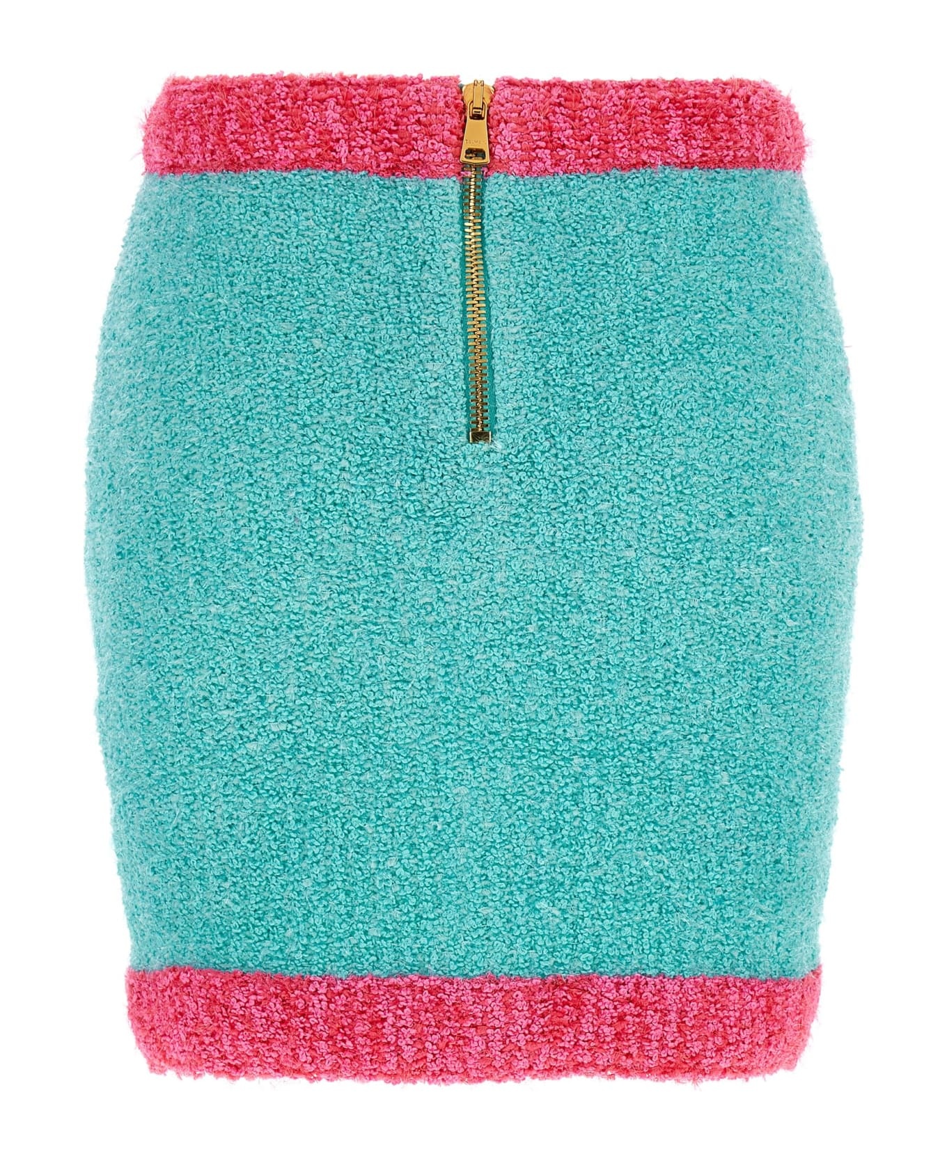 ミニスカート BALMAIN 'Leone' button two-tone skirt (DF1LB292KG70 UIH) Balmain 'leone' button two-tone skirt available on julian