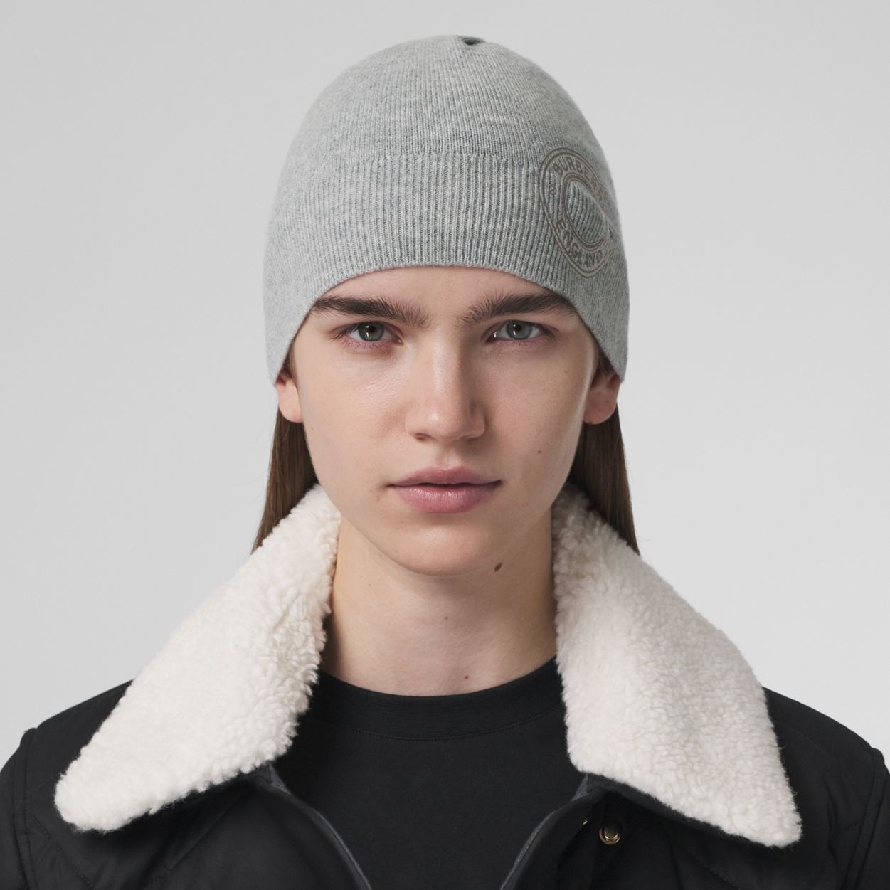 Logo Graphic Cashmere Blend Beanie - 2