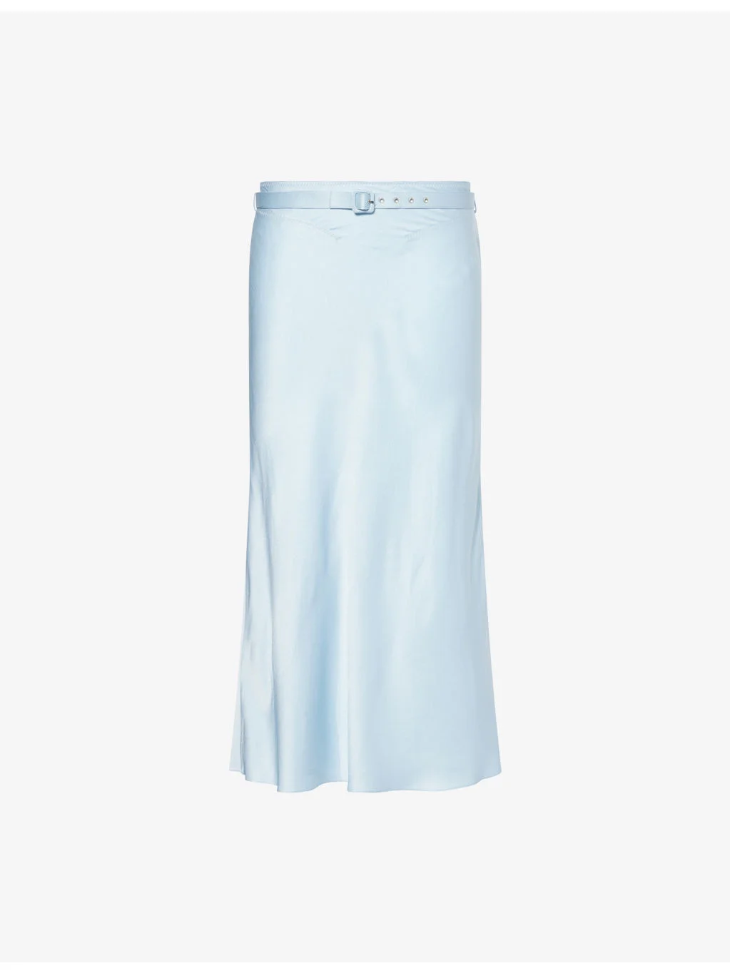 Kama Belted Satin Midi Skirt - 1