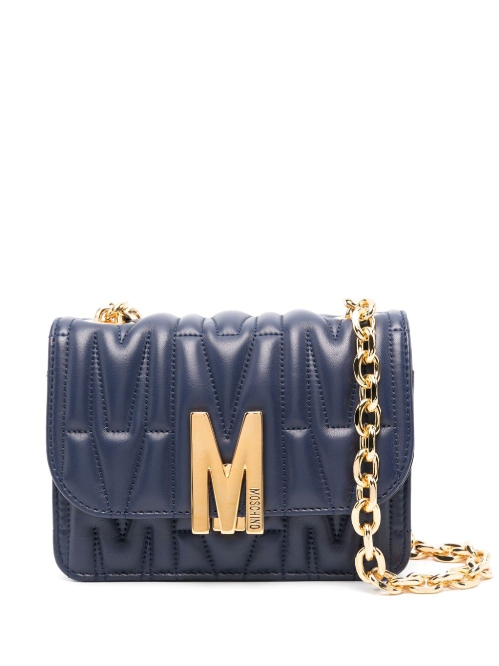 monogram-embossed shoulder bag - 1