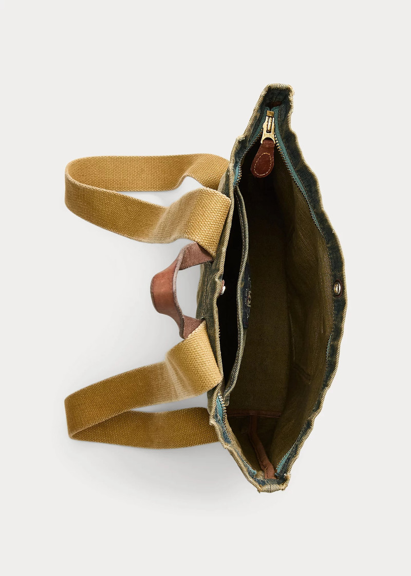 Faded Indigo Denim Backpack 4