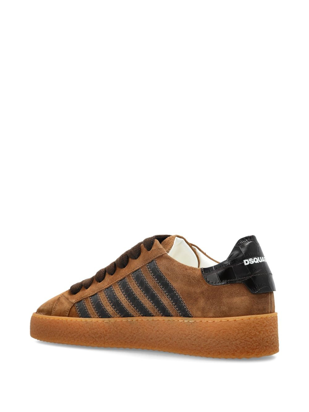 Rapper's Delight suede-leather striped sneakers - 4