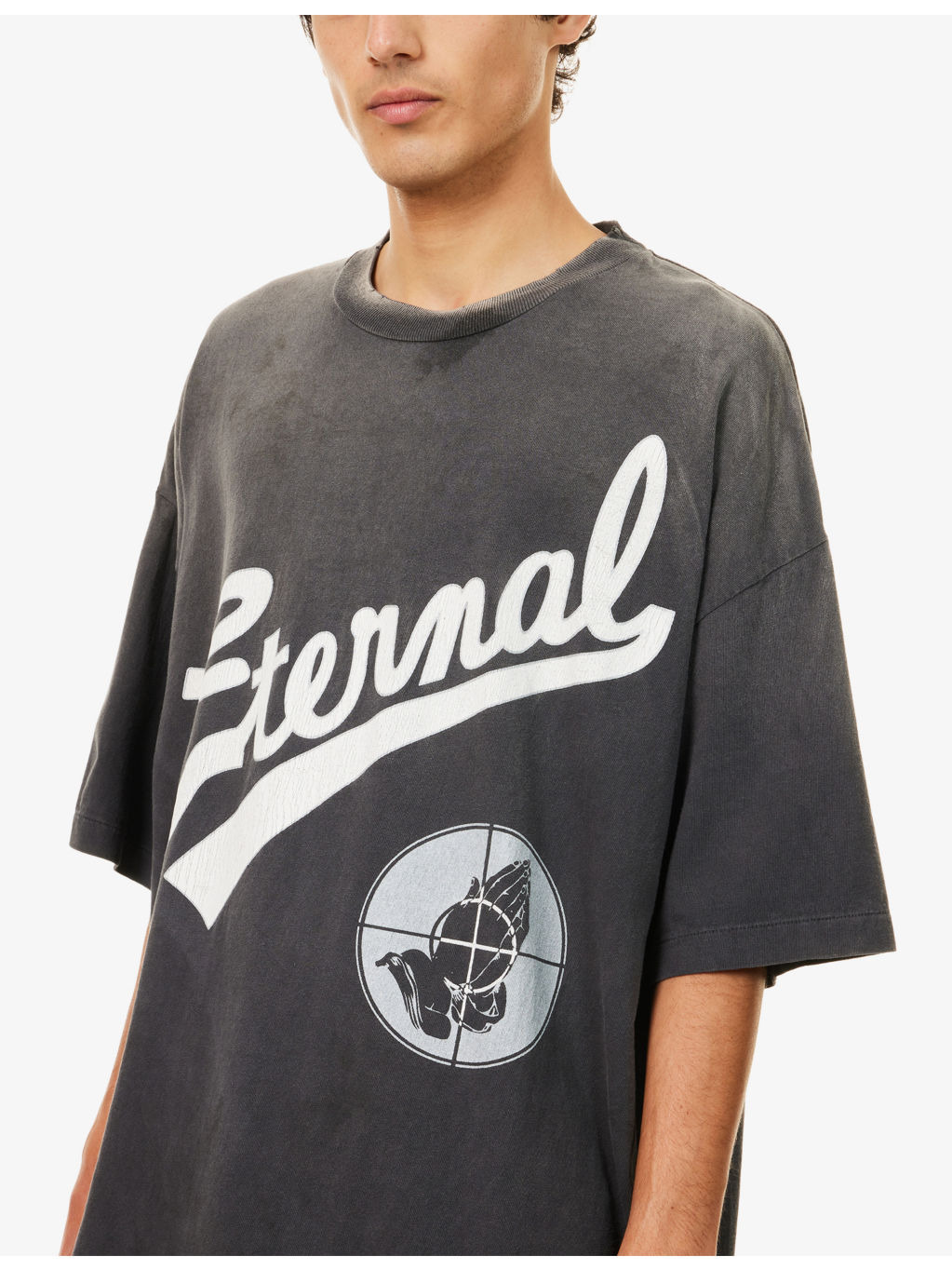 Oversized Graphic-Print Cotton T-Shirt - 5