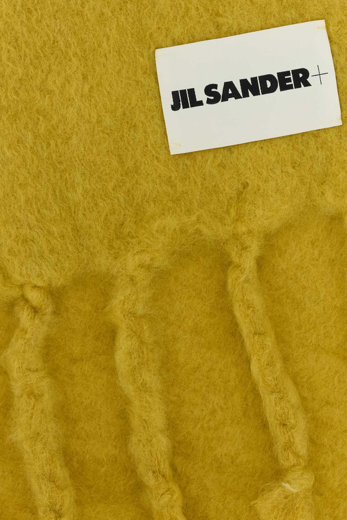 Jil Sander Women Mustard Mohair Blend Scarf - 2