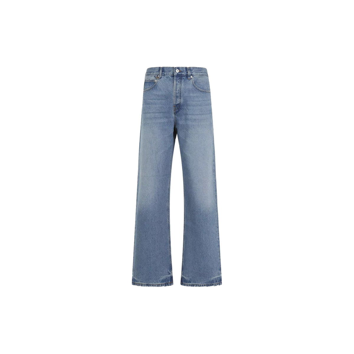 STRAIGHT LEG JEANS (BLUE/TABAC) - 1