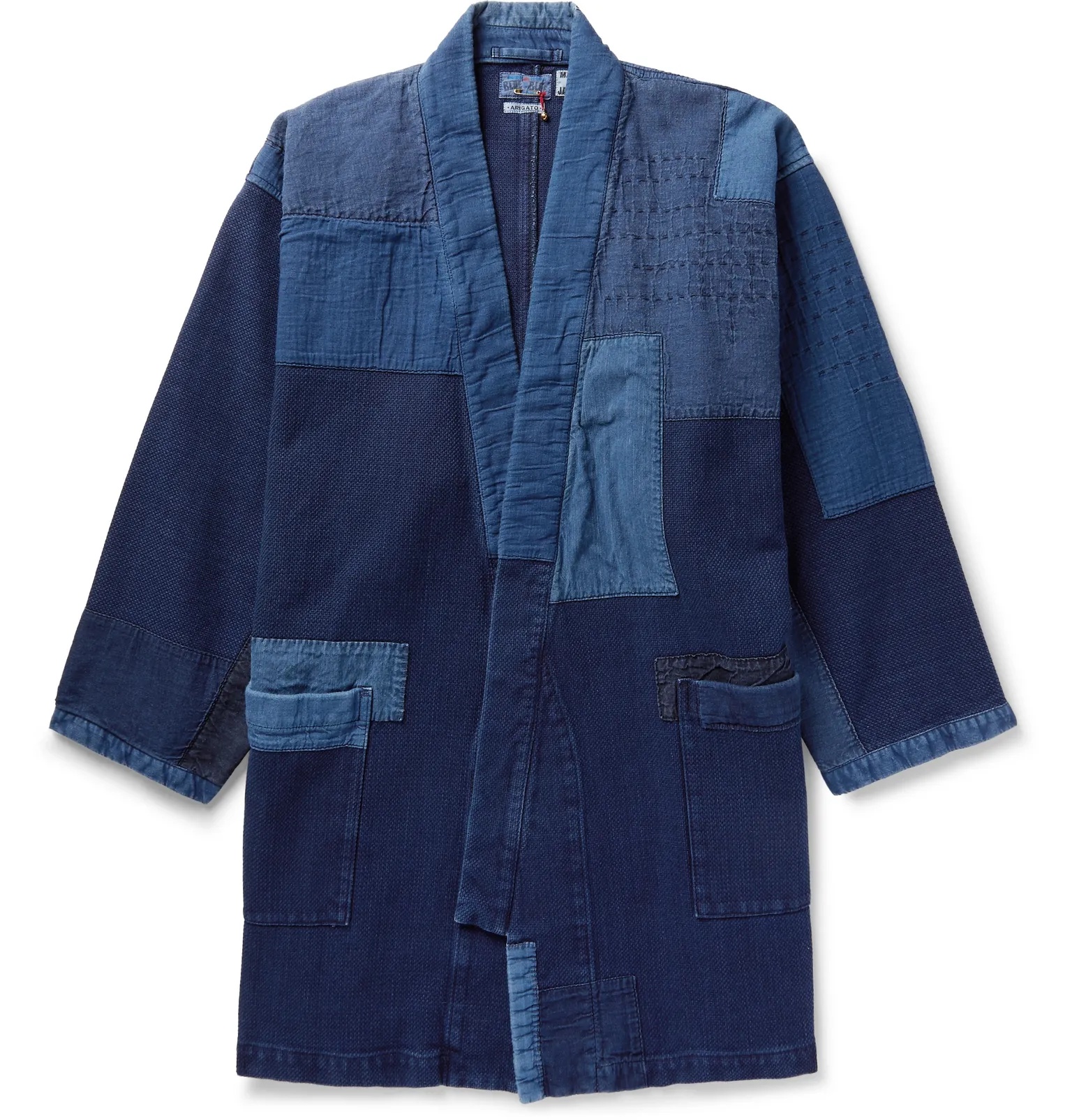 Sashiko Haori Patchwork Indigo-Dyed Cotton Jacket - 1