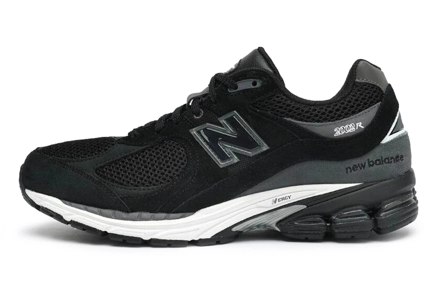 New Balance 2002R Black Dark Grey White - 1