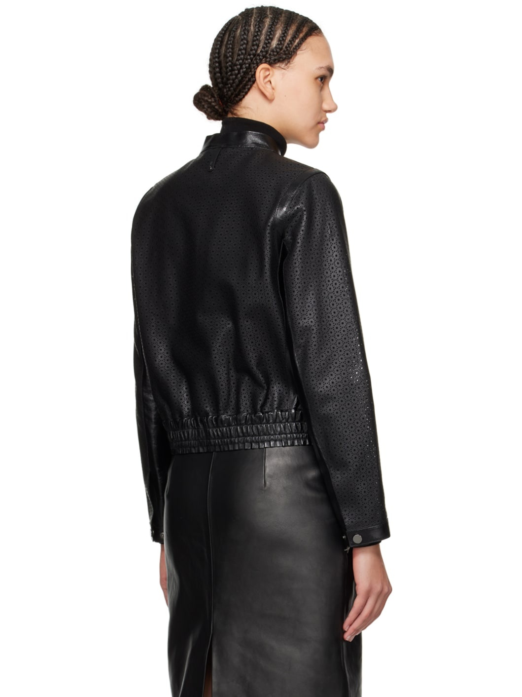 Black Noelia Leather Jacket - 3