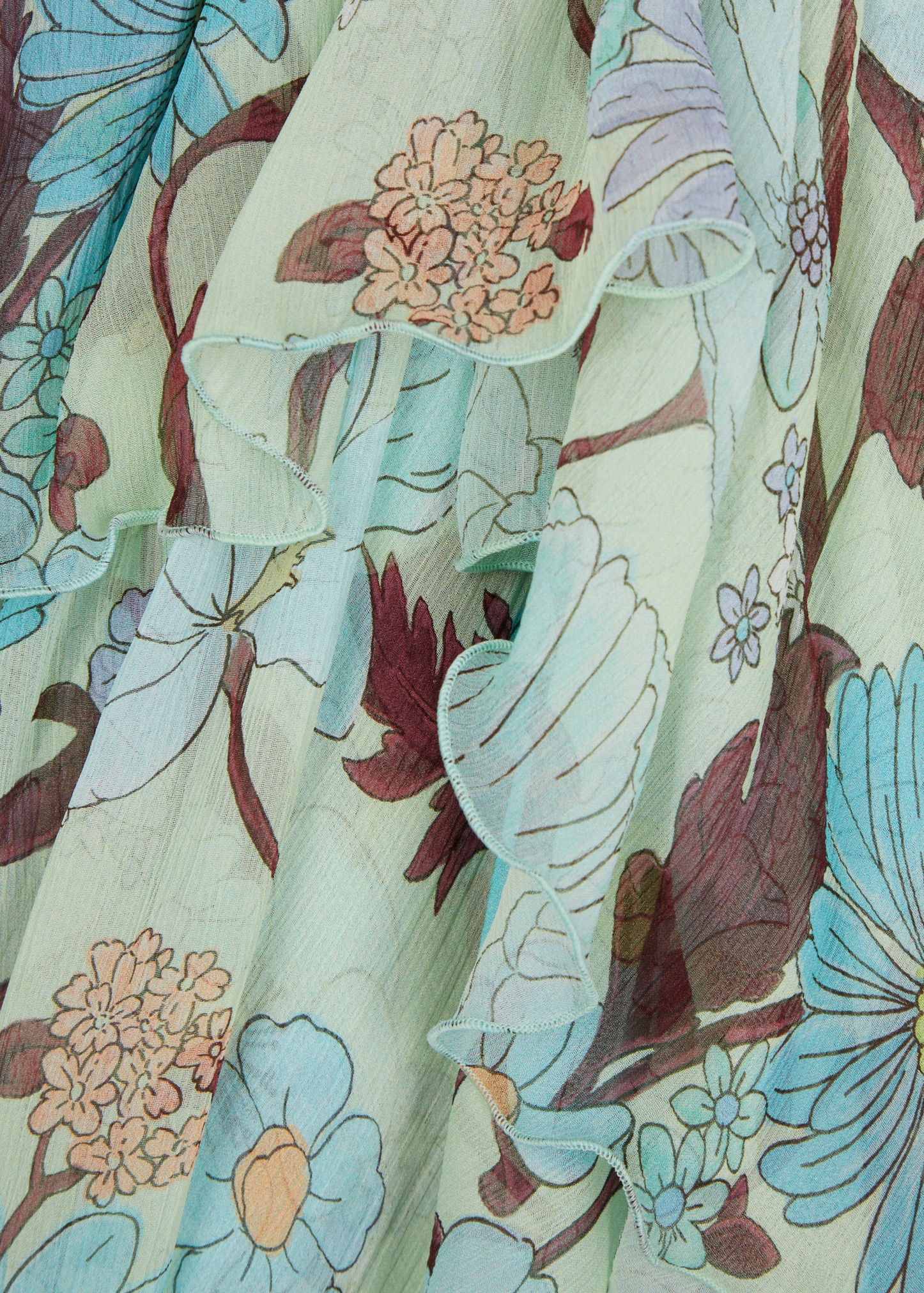 Floral-print tiered silk maxi dress - 5