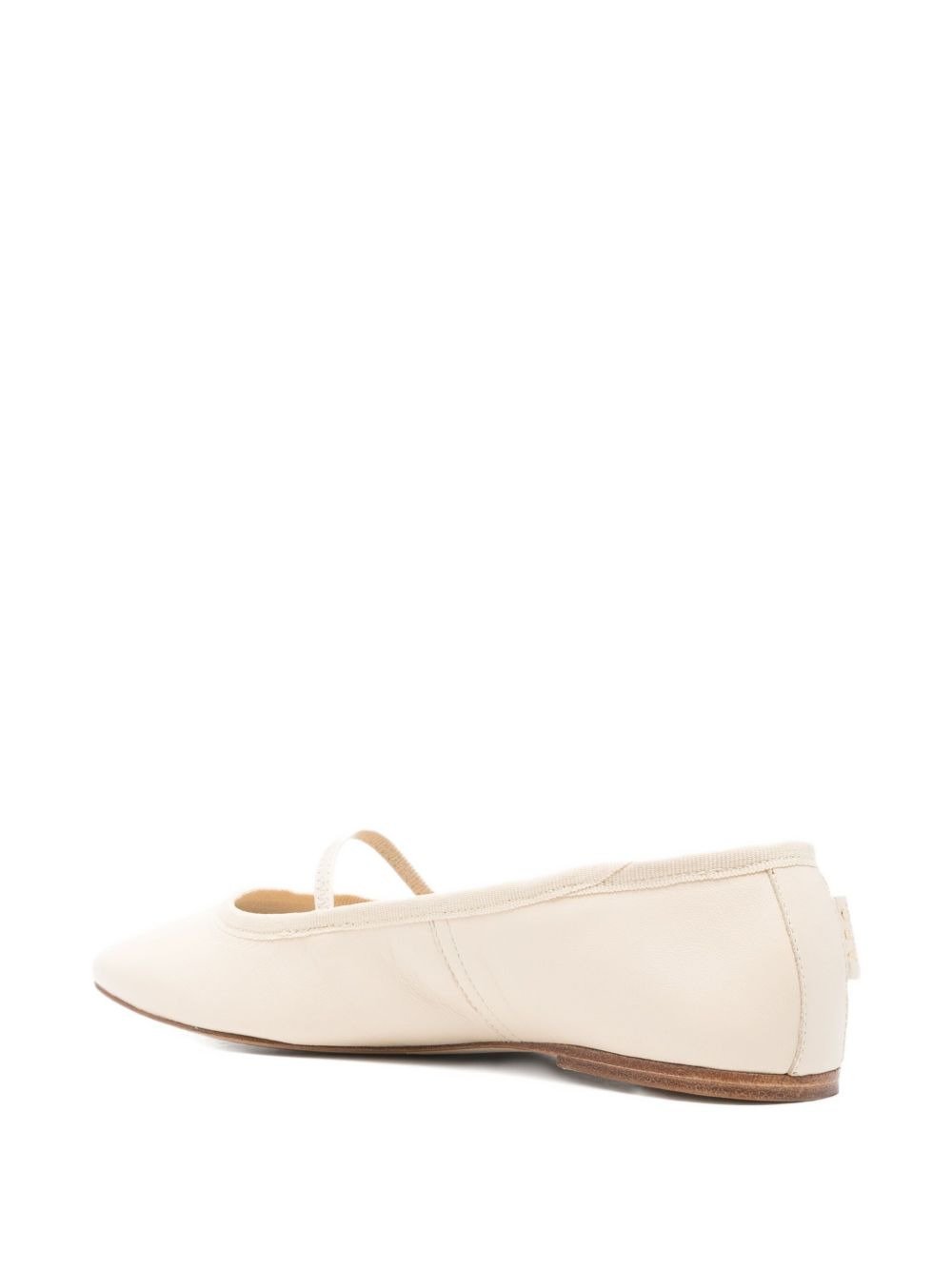 Swan leather pointed-toe flats - 3