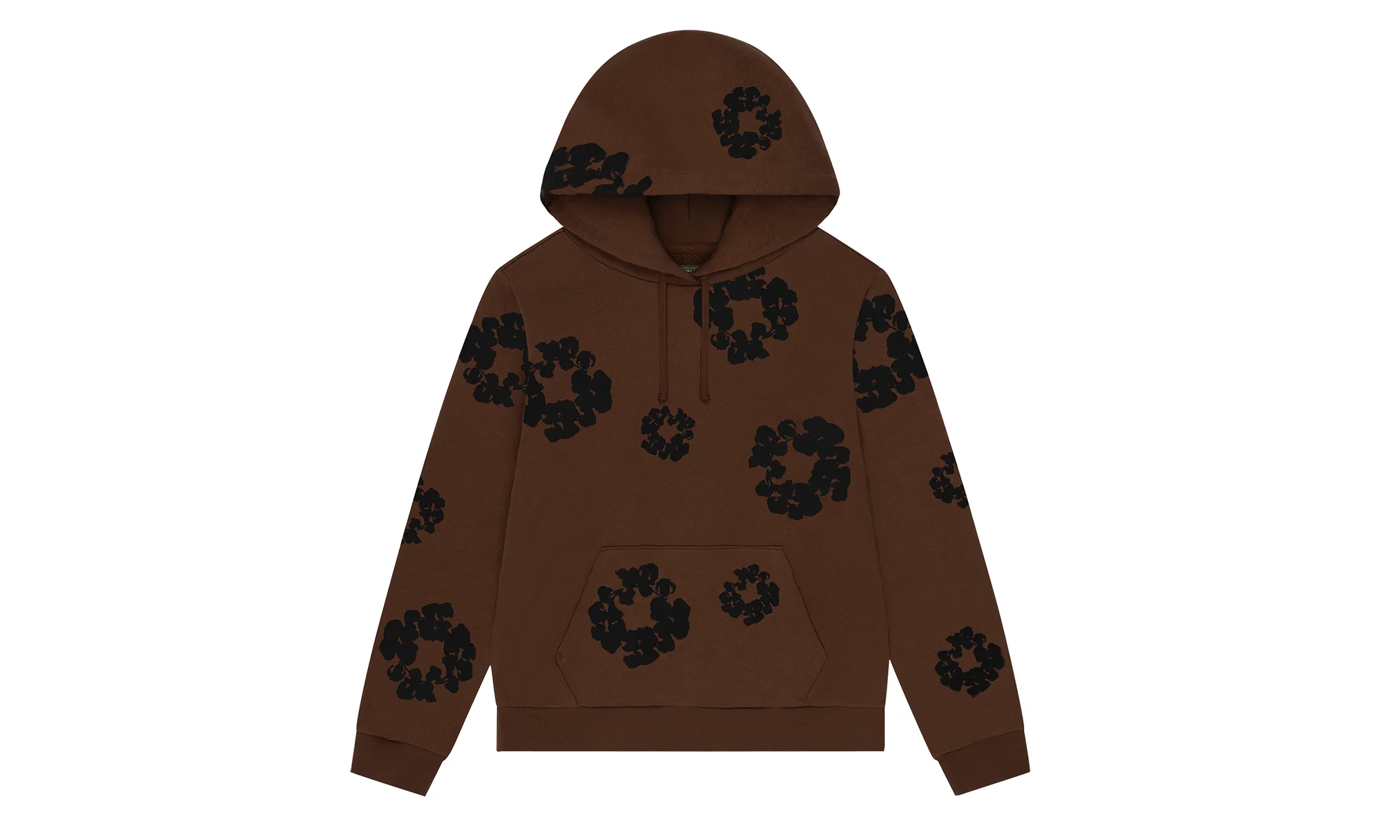 Black Cotton Wreath Hoodie "Brown" DT355 - 1