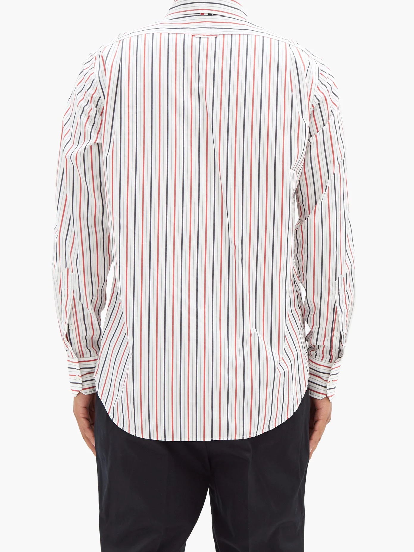 Striped cotton-poplin shirt - 5