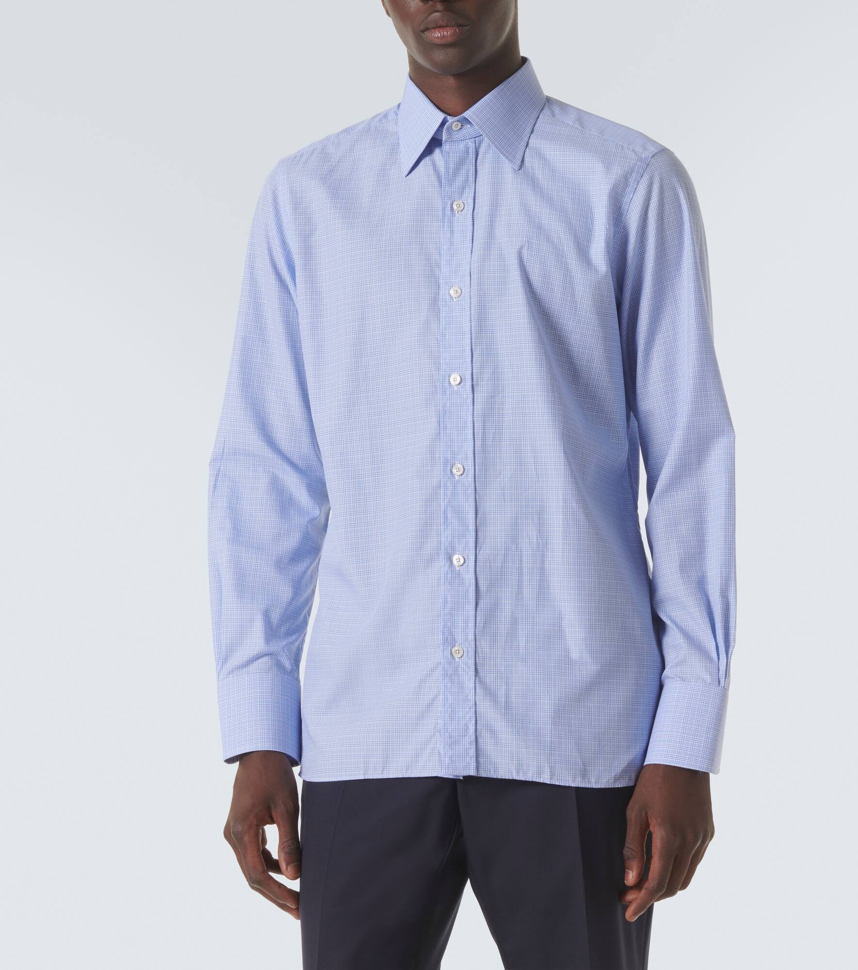 Gingham cotton twill shirt - 3