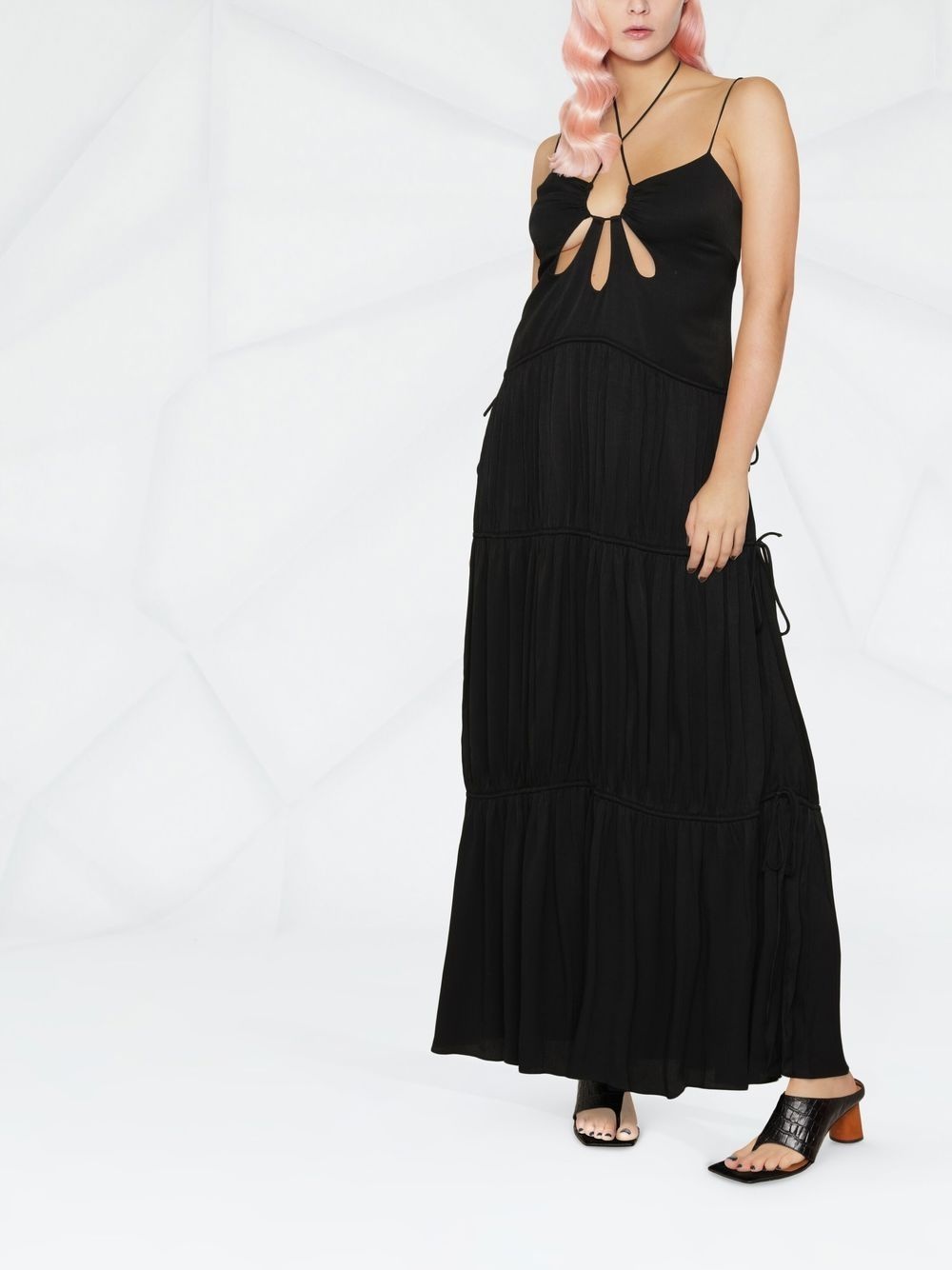 Lina tiered pleated maxi dress - 4
