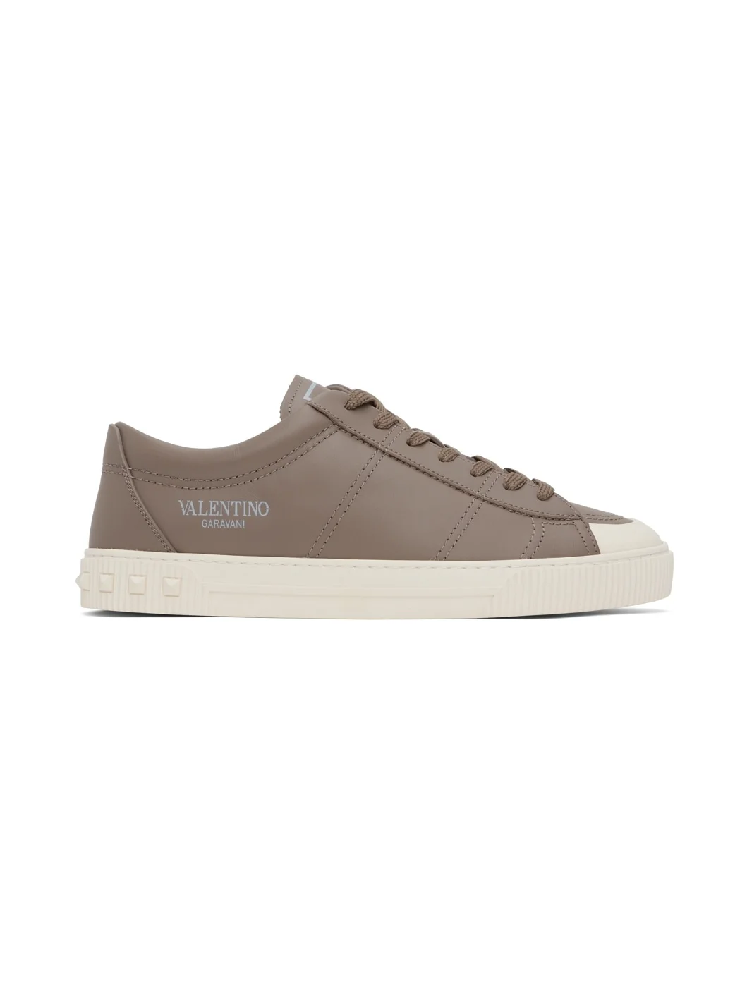 Taupe Cityplanet Calfskin Sneakers - 1
