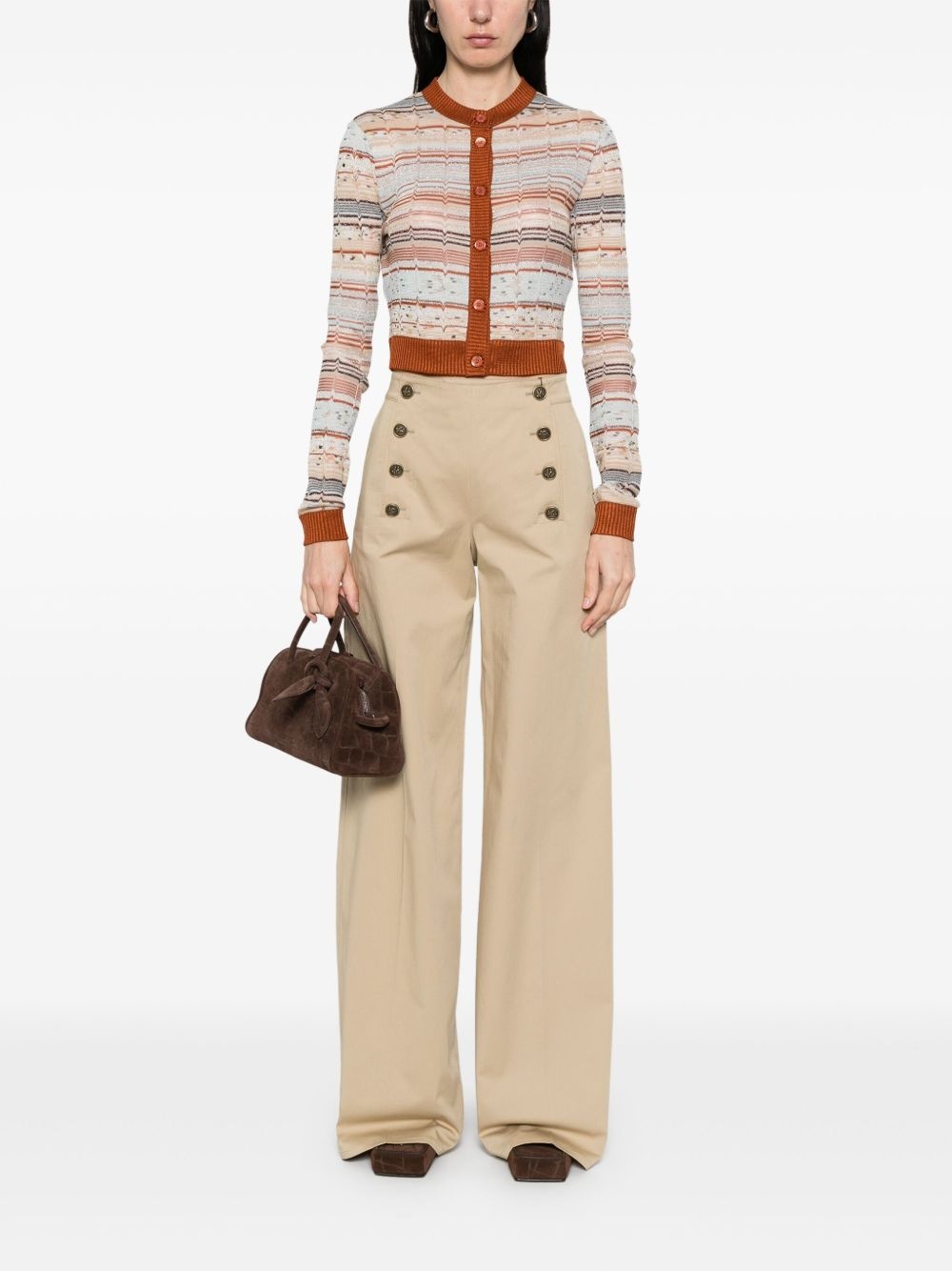 lurex-detail cardigan - 2