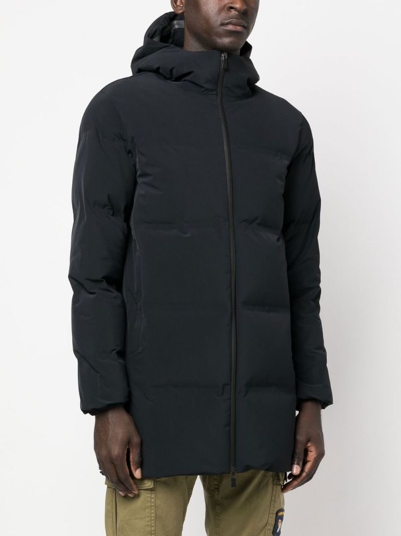 zip-up padded down coat - 3