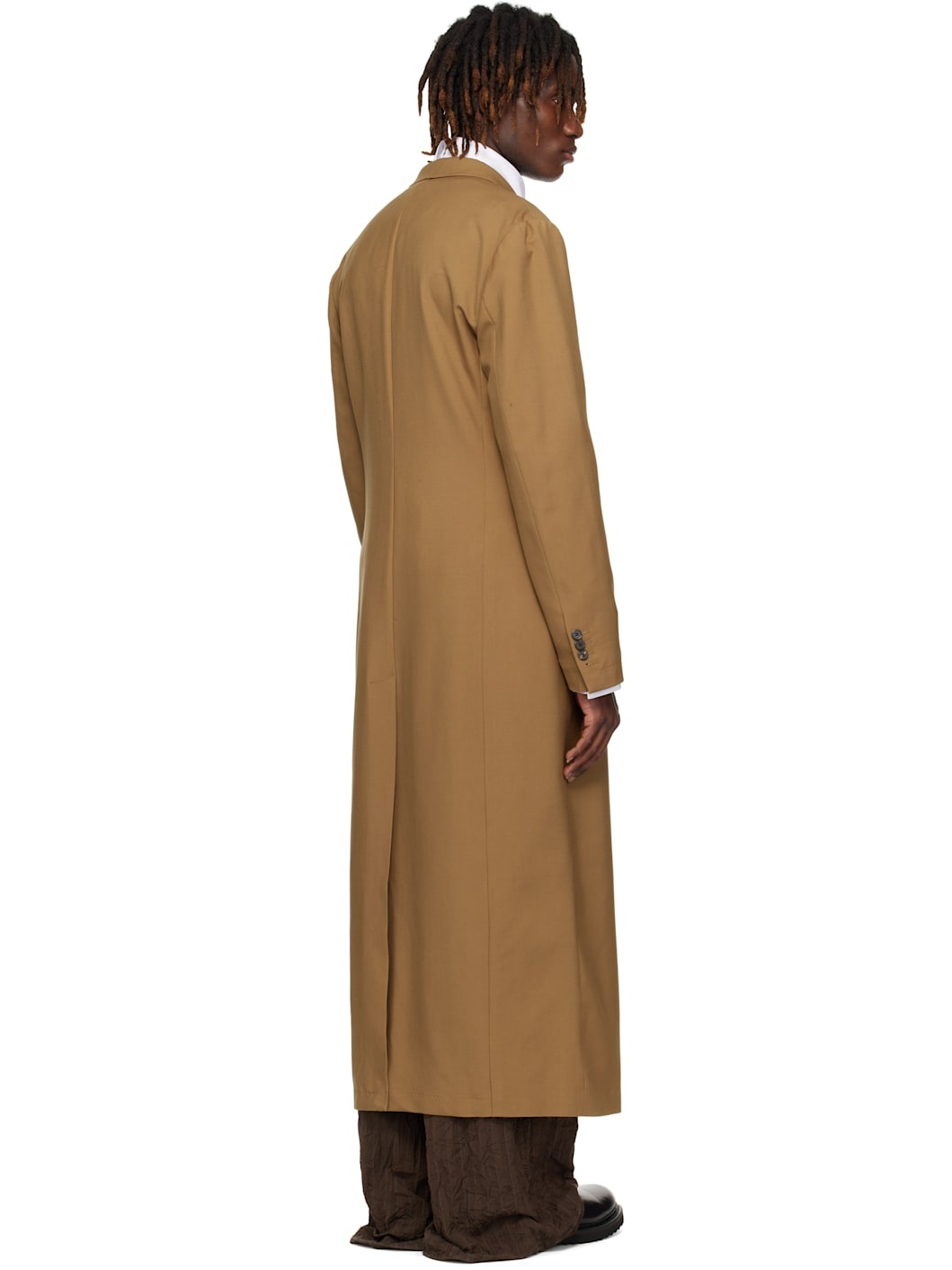 Tan Wool & Mohair Coat - 3