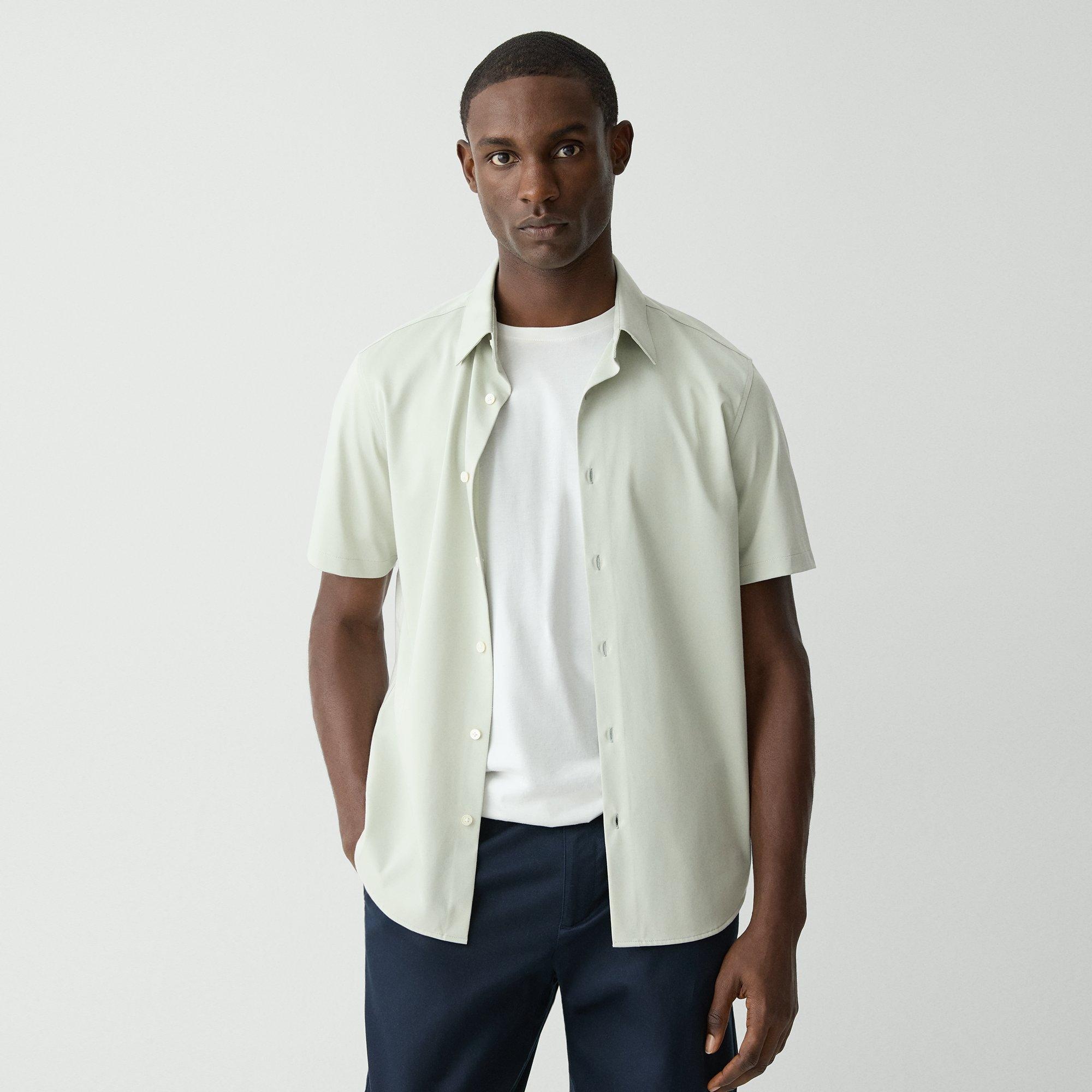 Irving Short-Sleeve Shirt in Structure Knit - 3