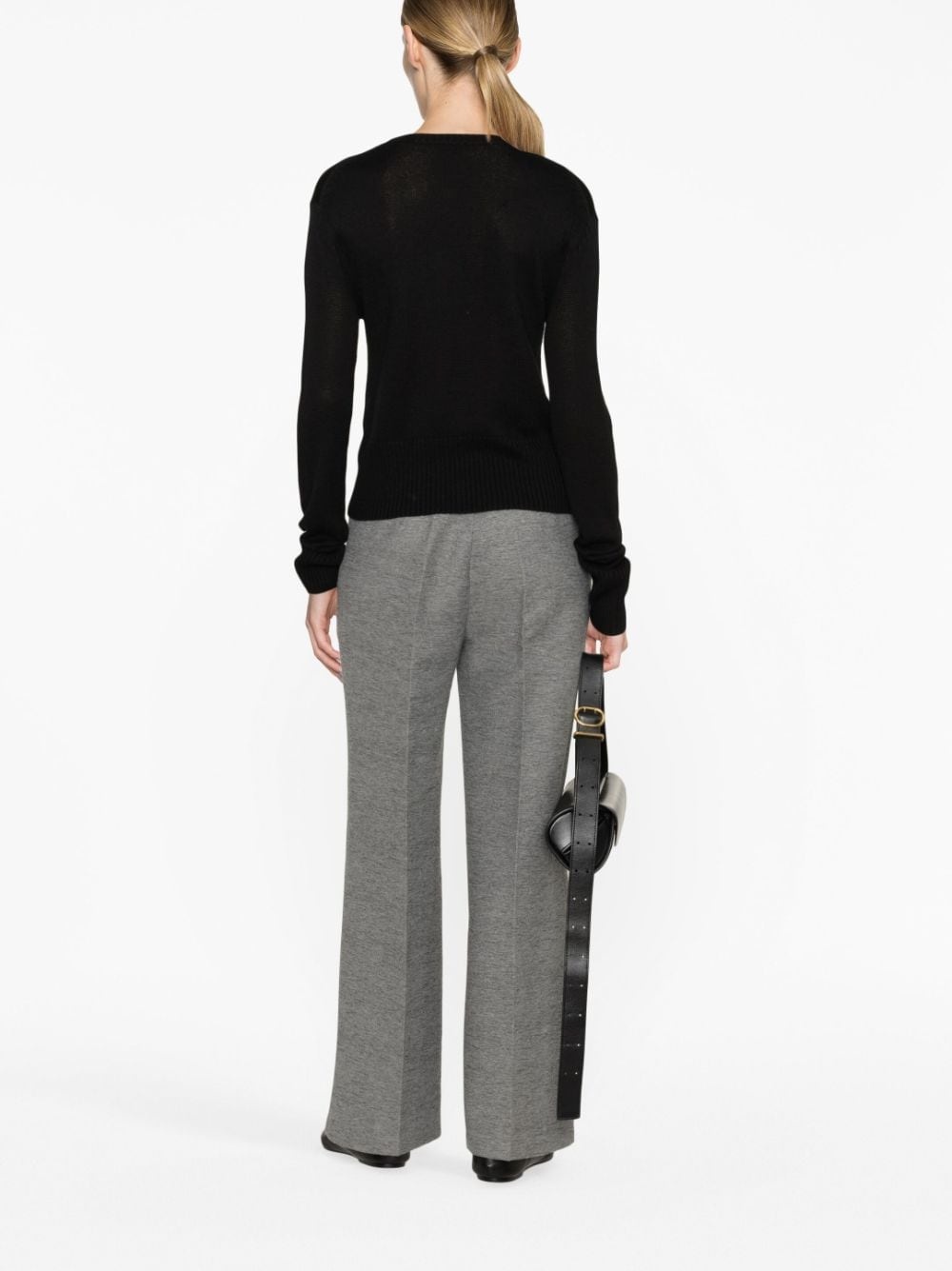 crew-neck ribbed jumper - 3
