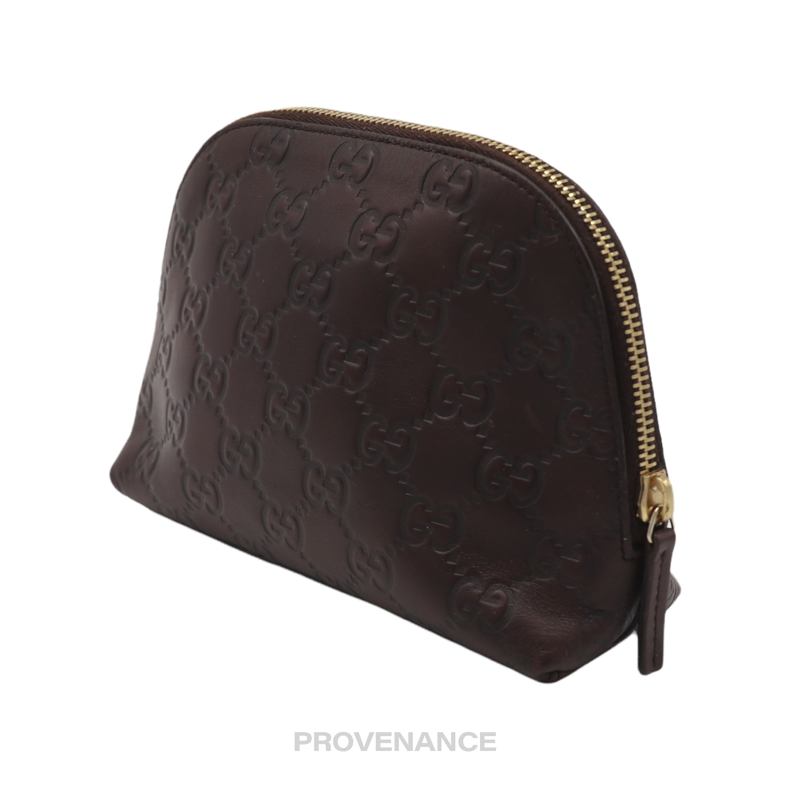 PROVENANCE - Gucci GG Zip Pouch - Chocolate Guccissima Leather - 2