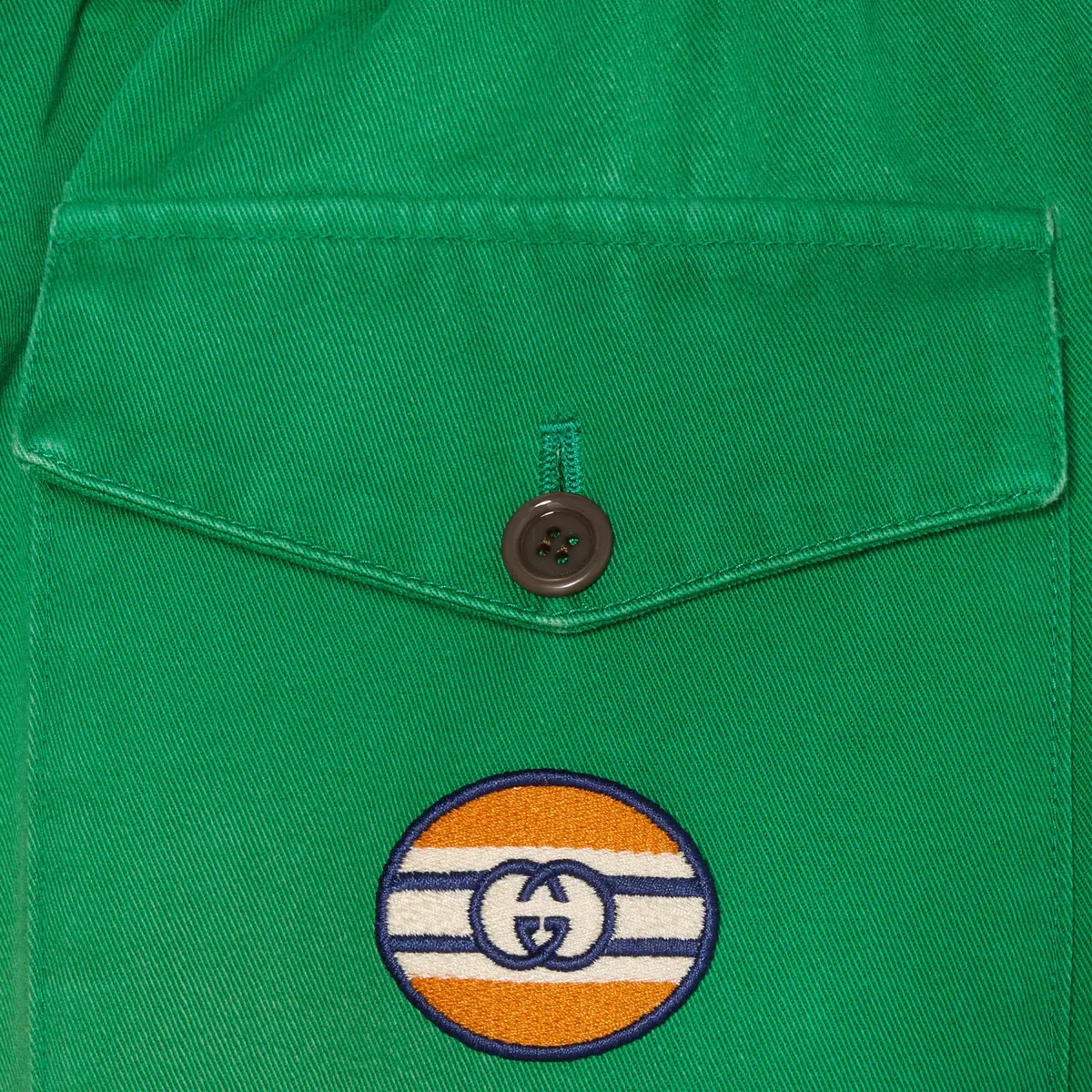 Cotton pant with Gucci vintage logo - 6