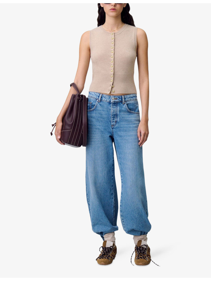 Claudie Pierlot Button-Up Knitted Wool Top outlook