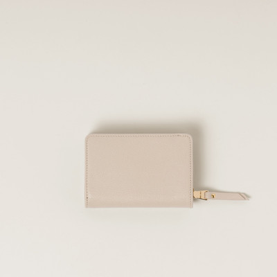 Miu Miu Small Madras leather wallet outlook