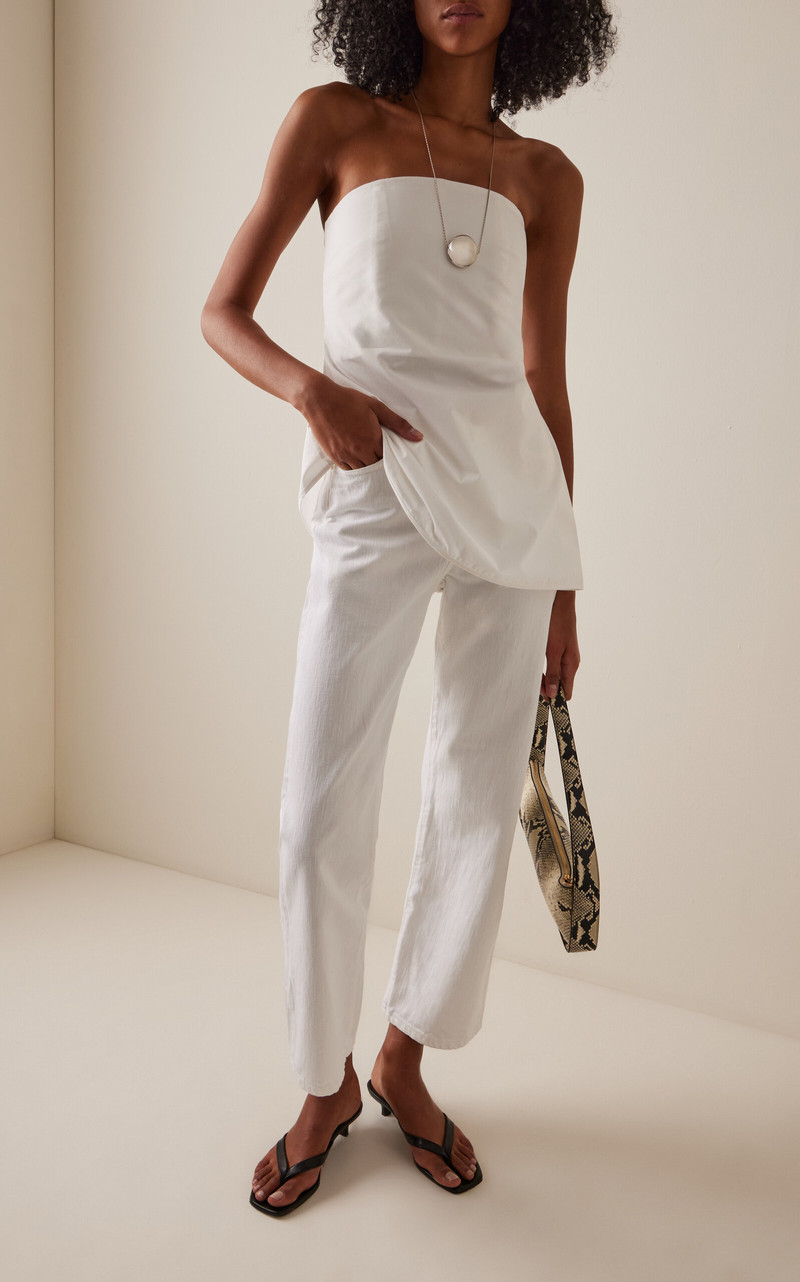 TOVE Sade Rigid Mid-Rise Straight-Leg Jeans ivory outlook