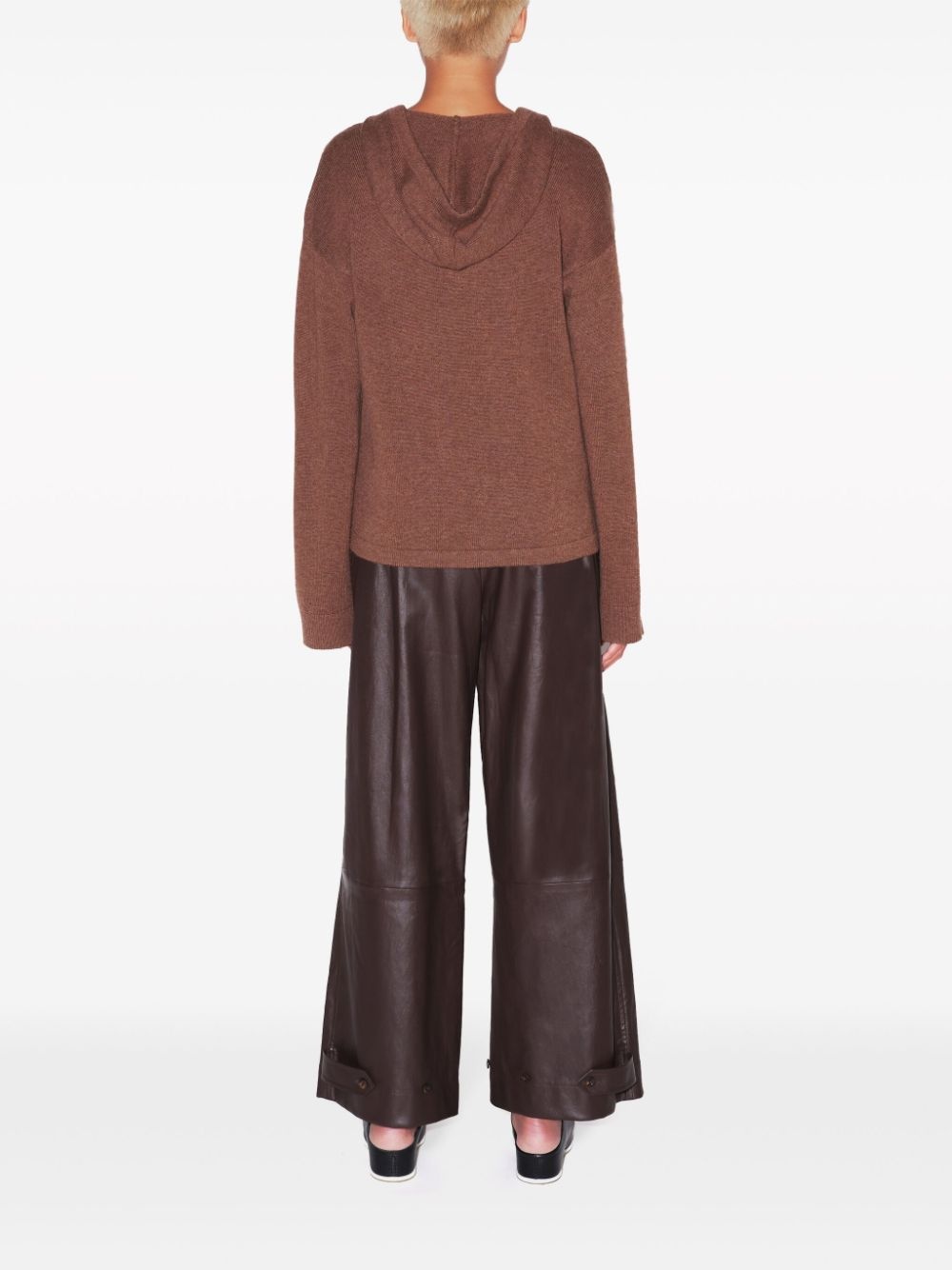 V-neck drawstring hoodie - 5