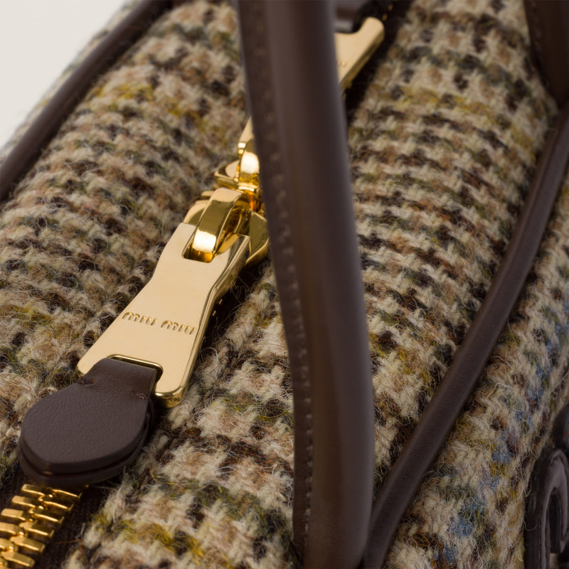 Beau top-handle tratan bag with leather details 7