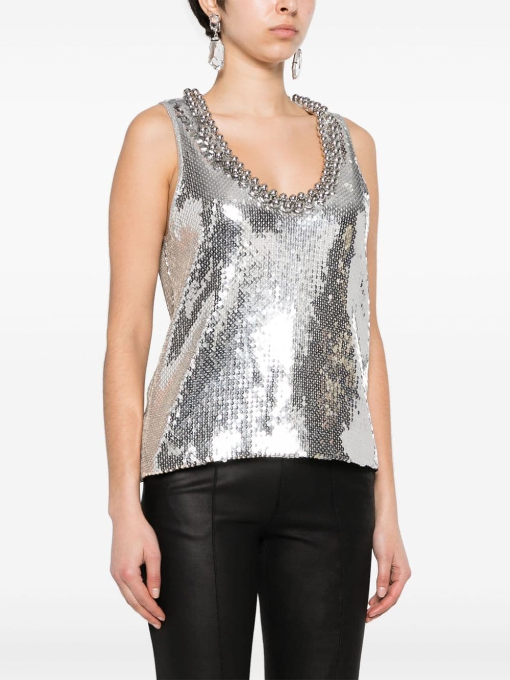 sequin-embellished top - 3