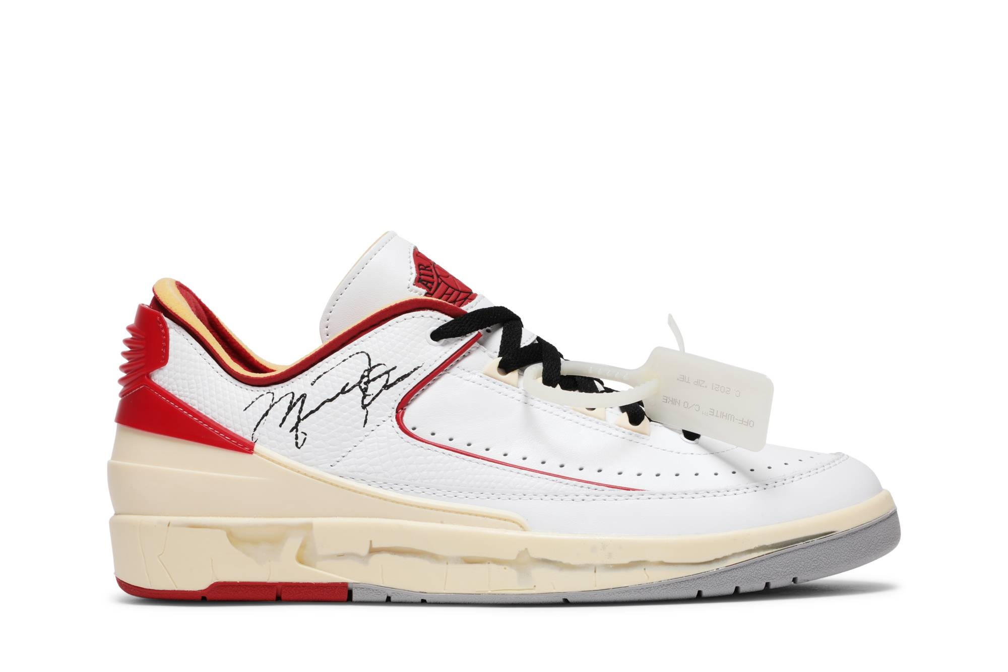 Off-White x Air Jordan 2 Retro Low SP 'White Varsity Red' - 9