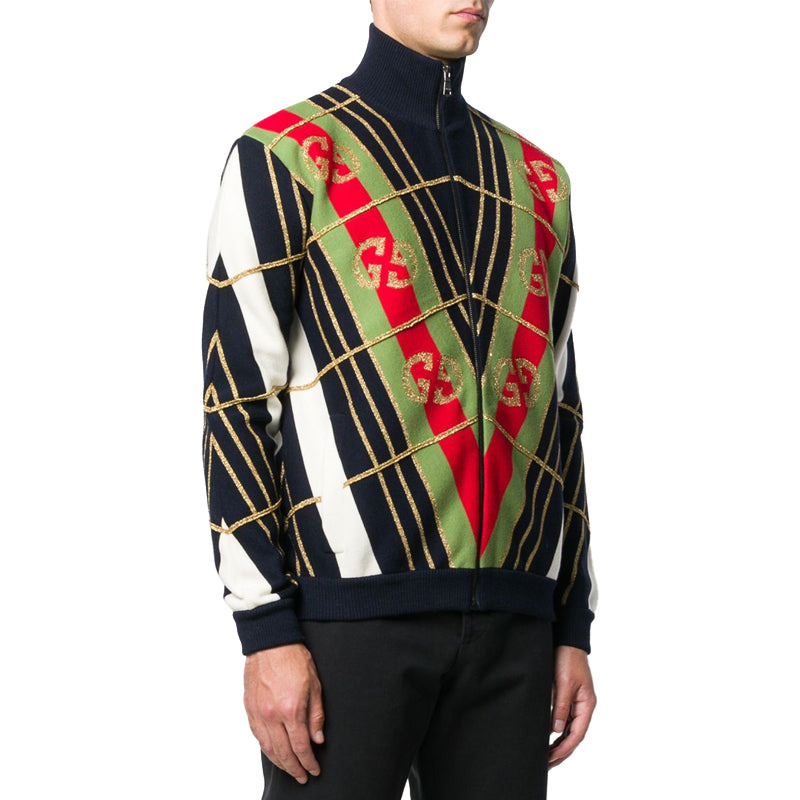 Gucci Bomber Knit Jacket 'Multicolor' 571558-XKAQD-4548 - 3