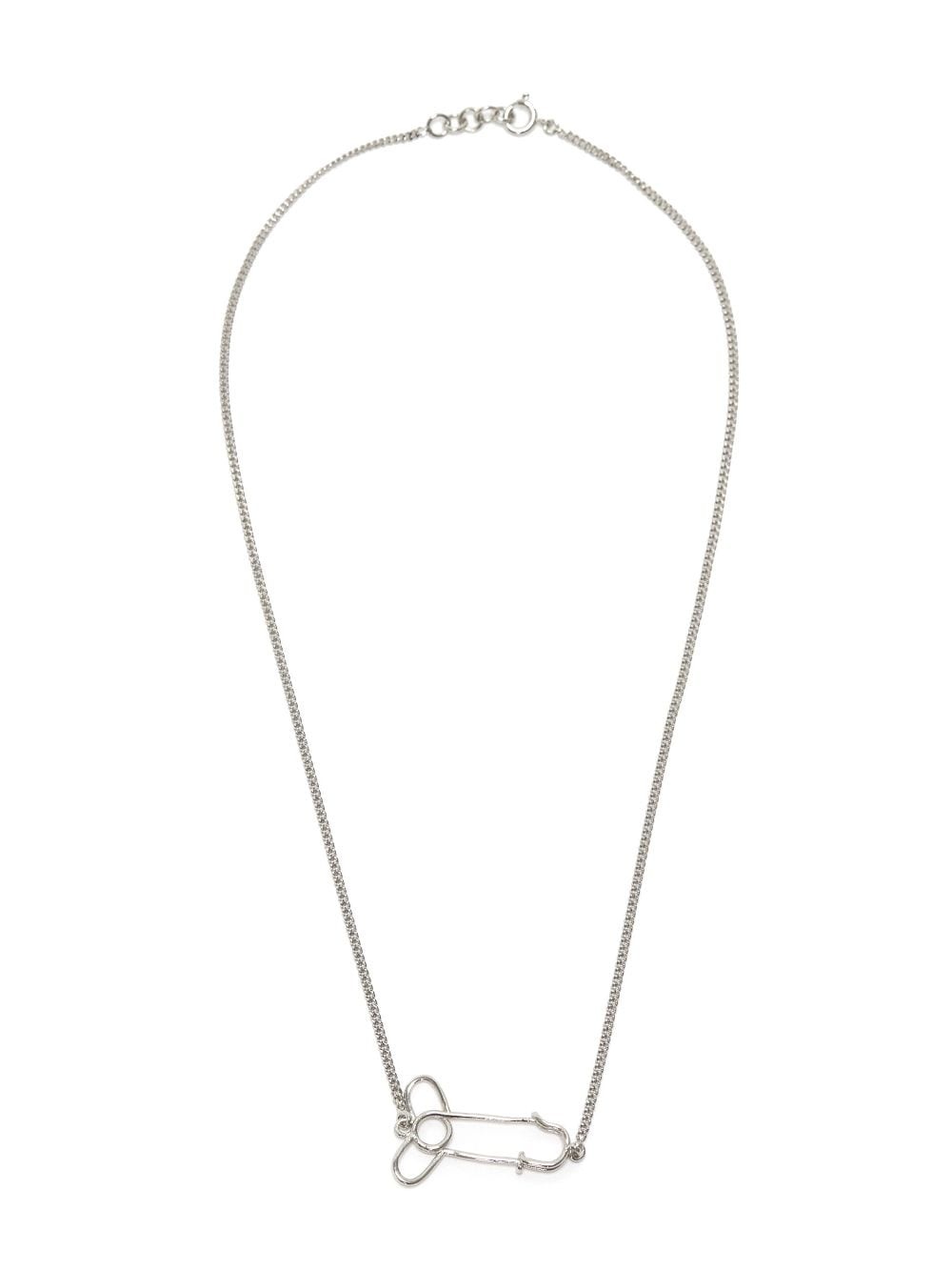 safety-pin pendant necklace - 2