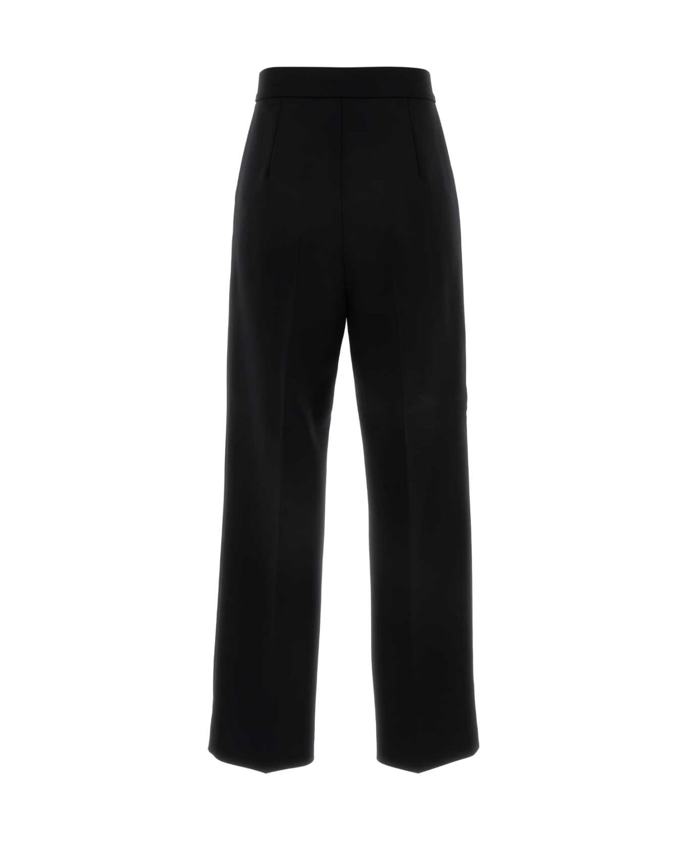 Black Stretch Wool Verbano Pant - 2
