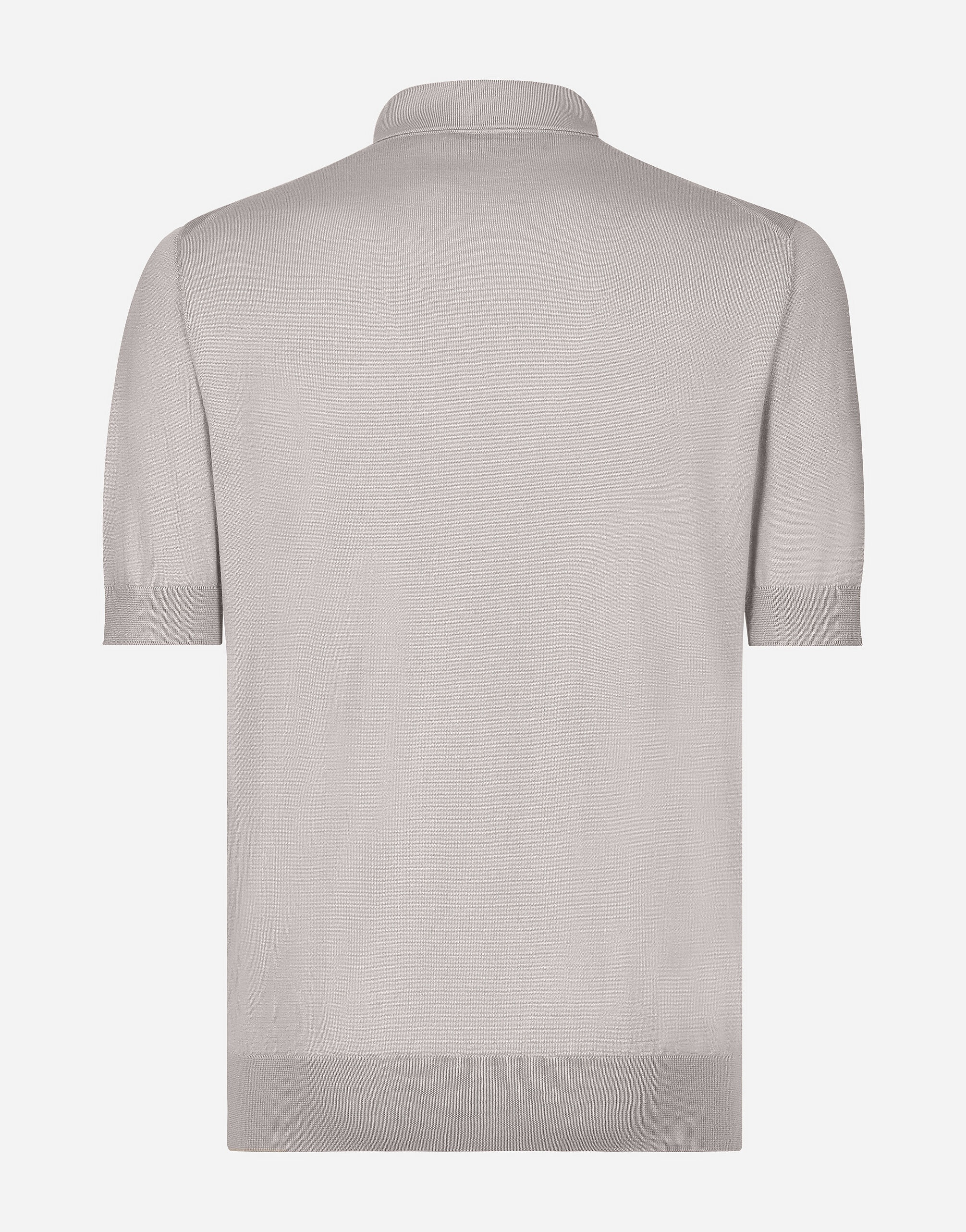 Cashmere and silk polo-shirt - 6