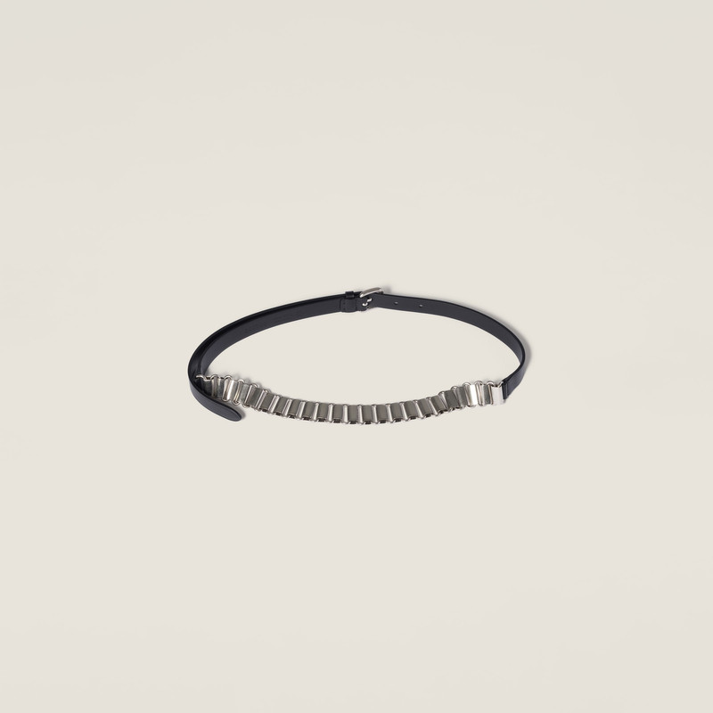 Leather and metal belt 1
