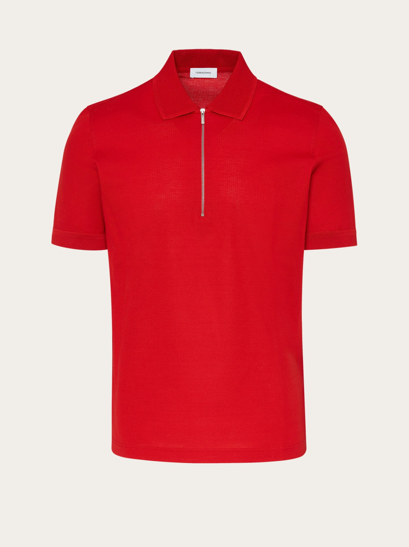 Polo with zip collar 1