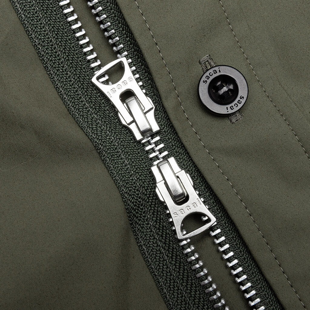SACAI COTTON WEATHER SHIRT - KHAKI - 4